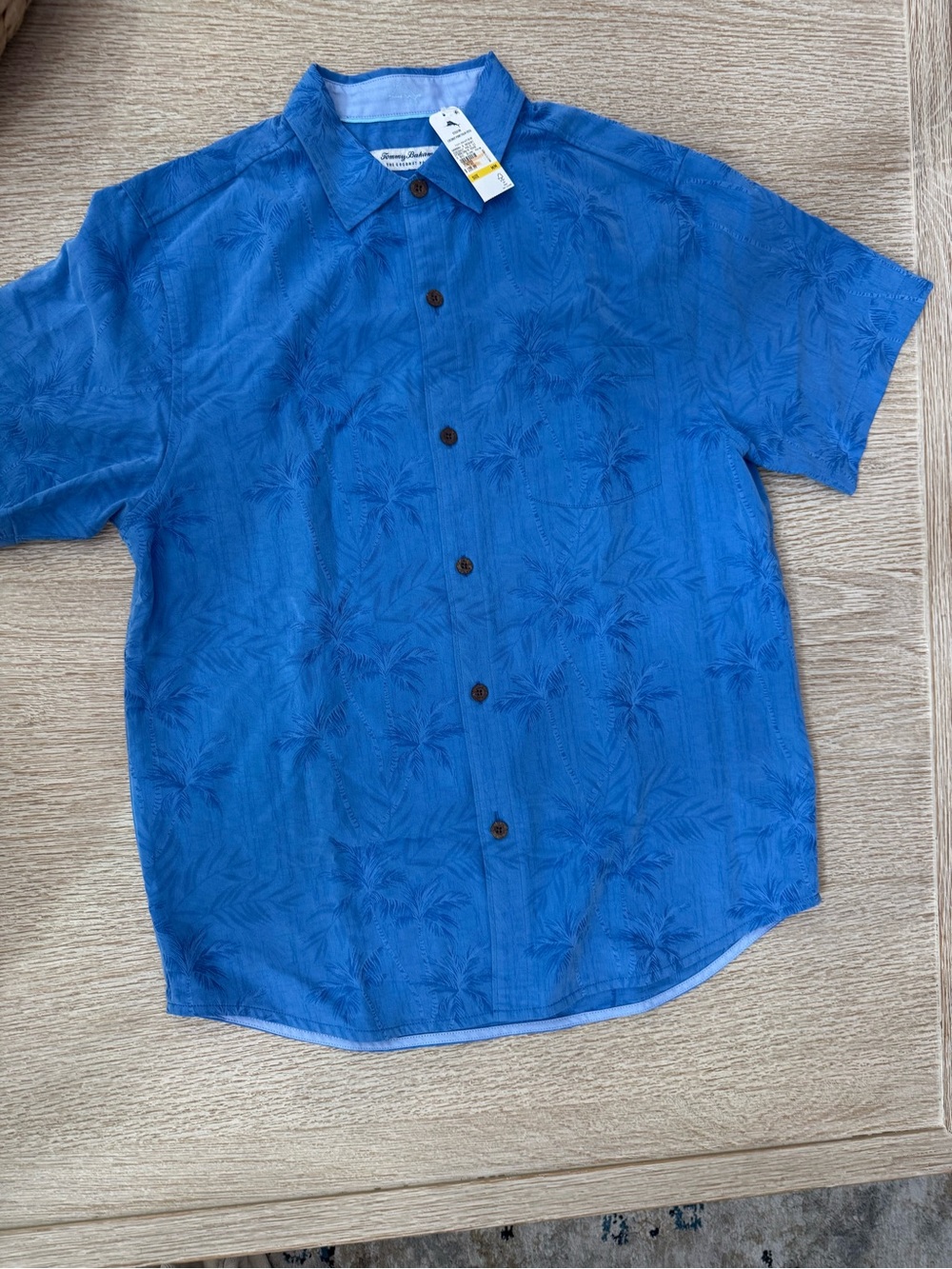Tommy Bahama Blue Short-Sleeve Button-Down Camp Shirt NWT
